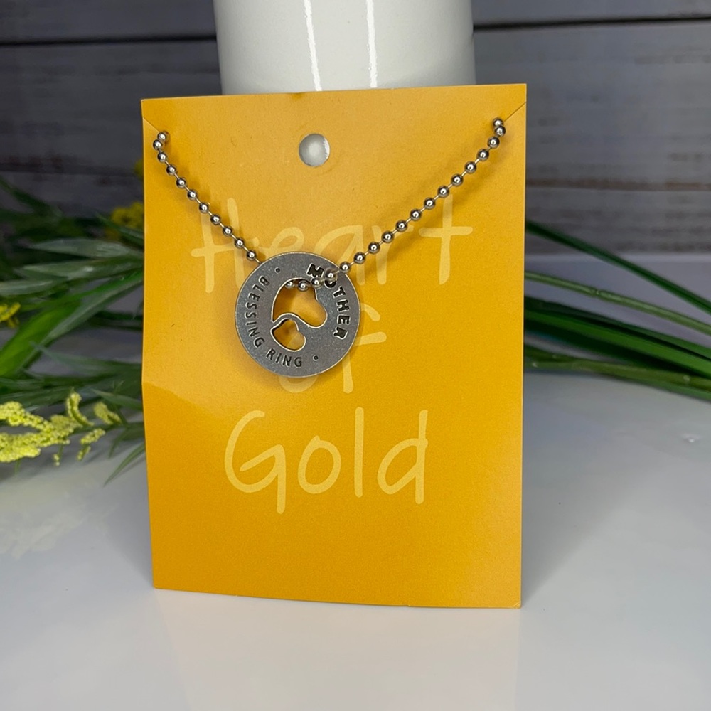 PEWTER Charm Accent Necklace - Mother